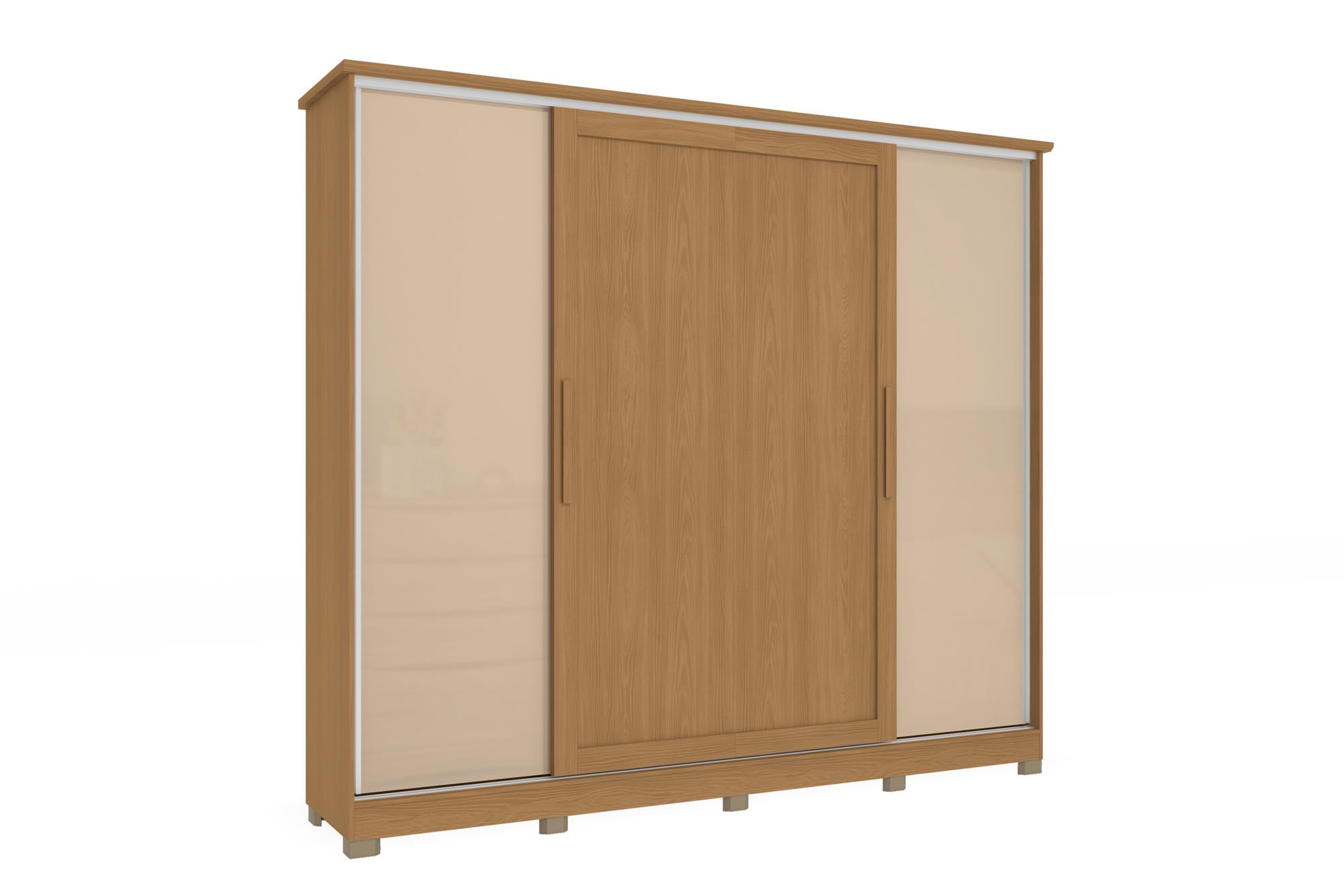 Roupeiro 4 portas de correr | 4 gavetas | com pés | portas reversíveis