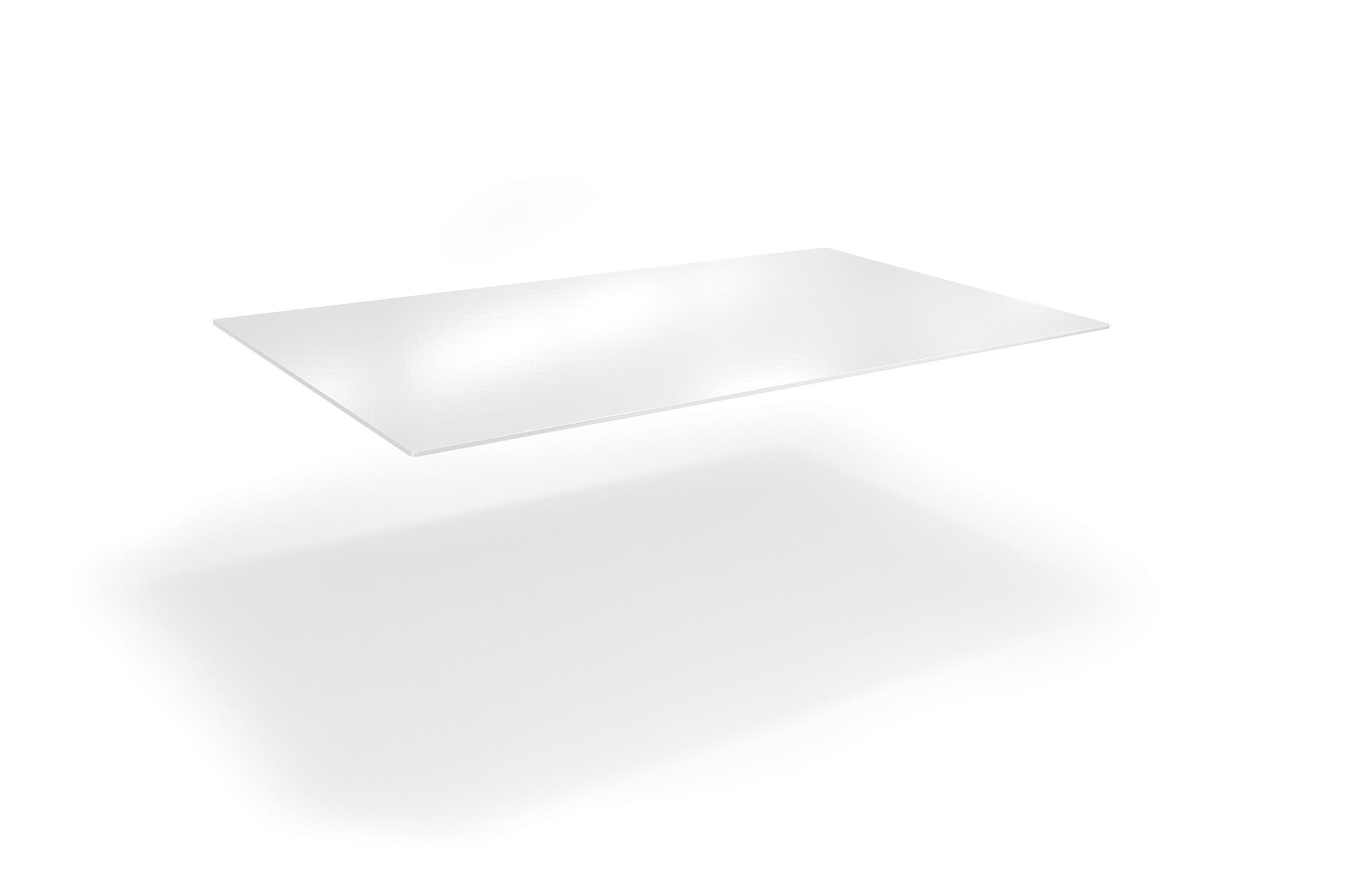 Tampo retangular de vidro