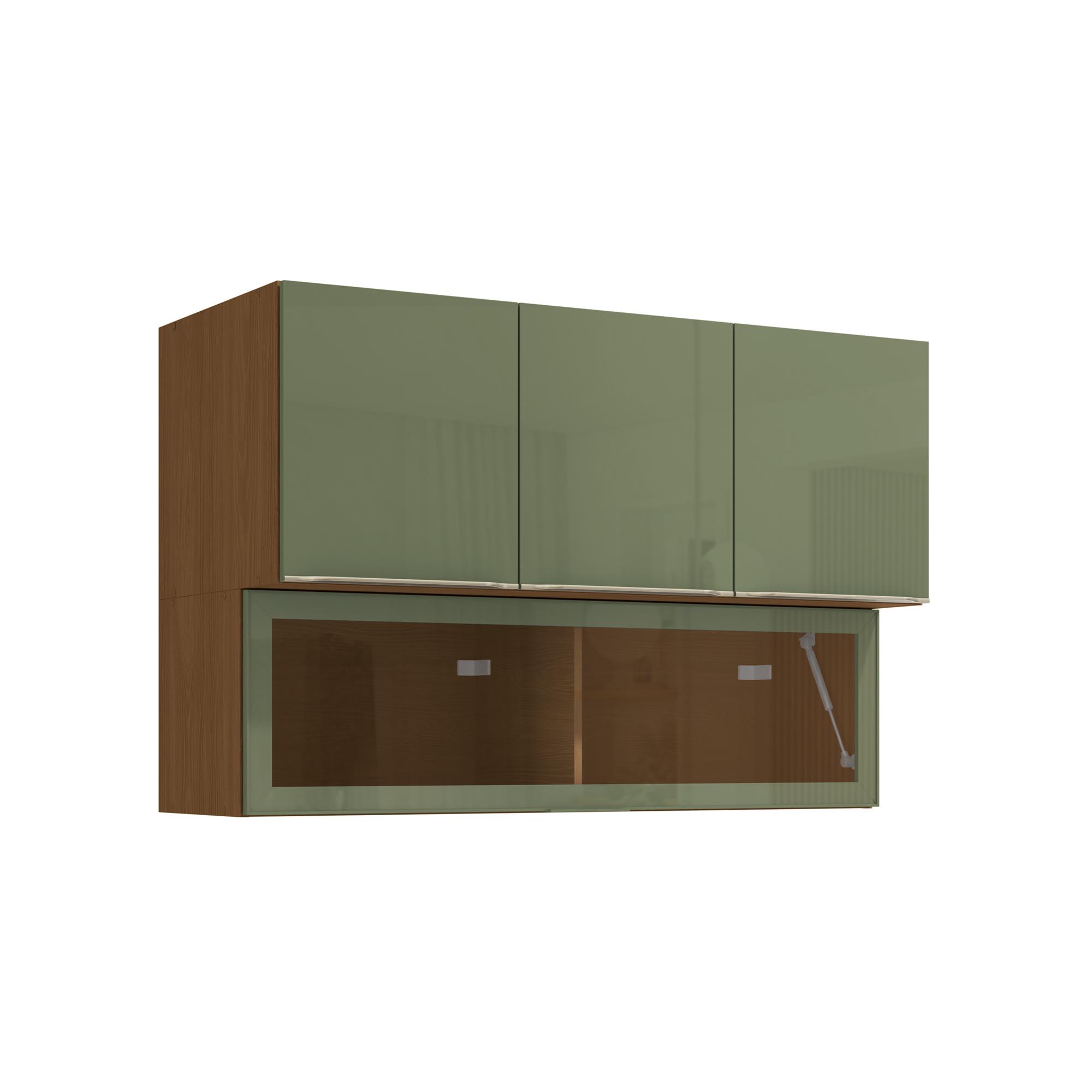 Aéreo 4 portas 120cm c/ basculante e vidro