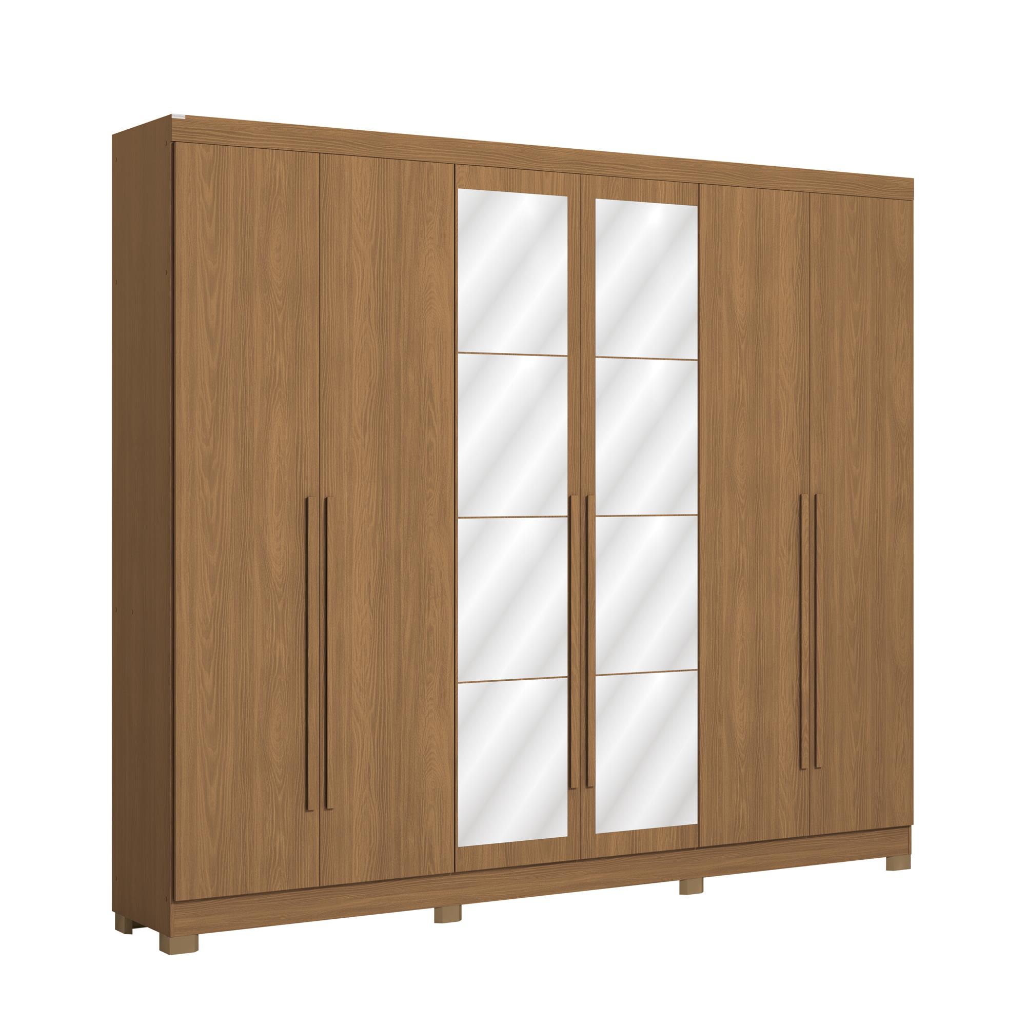 Roupeiro 6 portas | 3 gav c/ espelho e pés