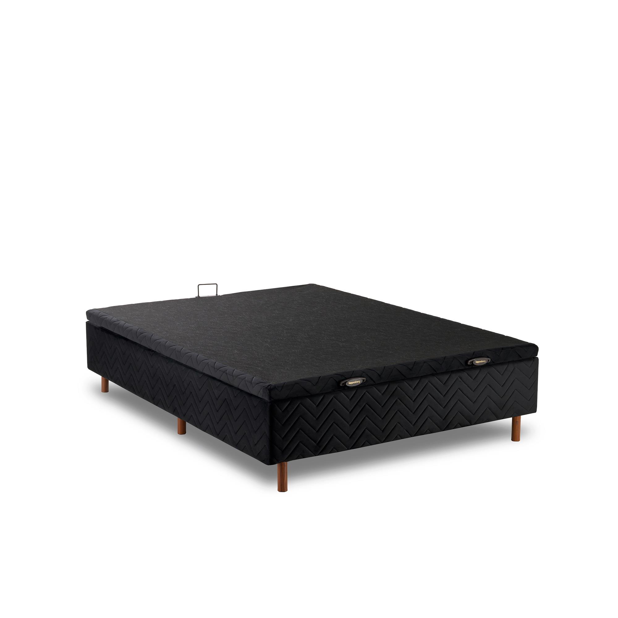 Box Baú Suede Preto