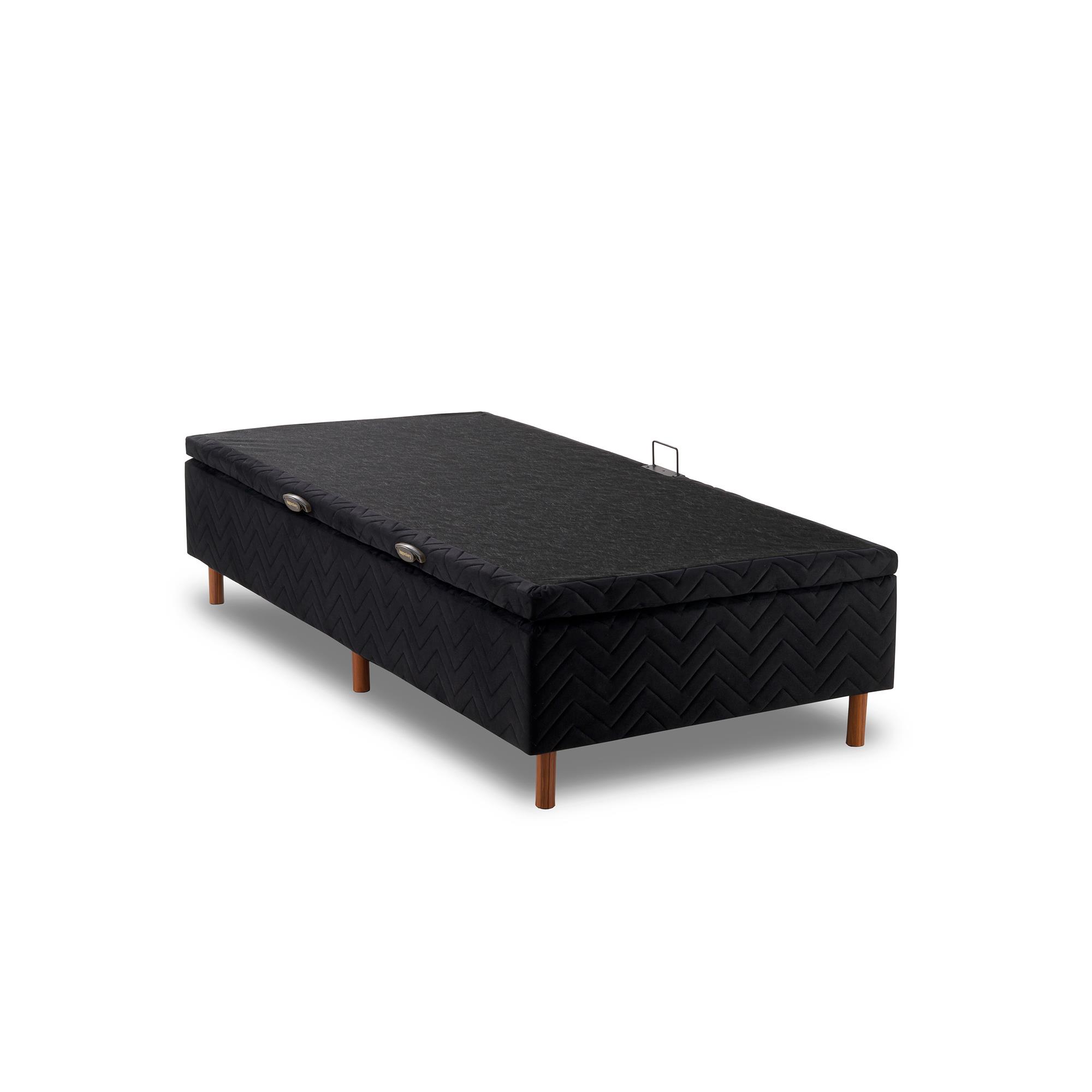 Box Baú Suede Preto