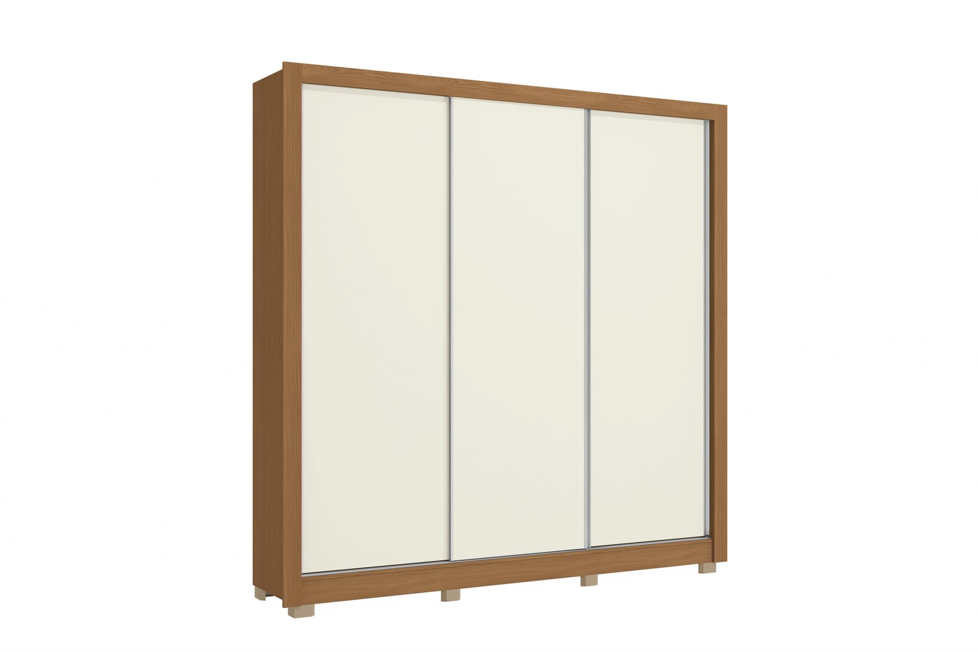 Roupeiro 3 portas de correr | 2 gavetas | com pés | portas reversíveis