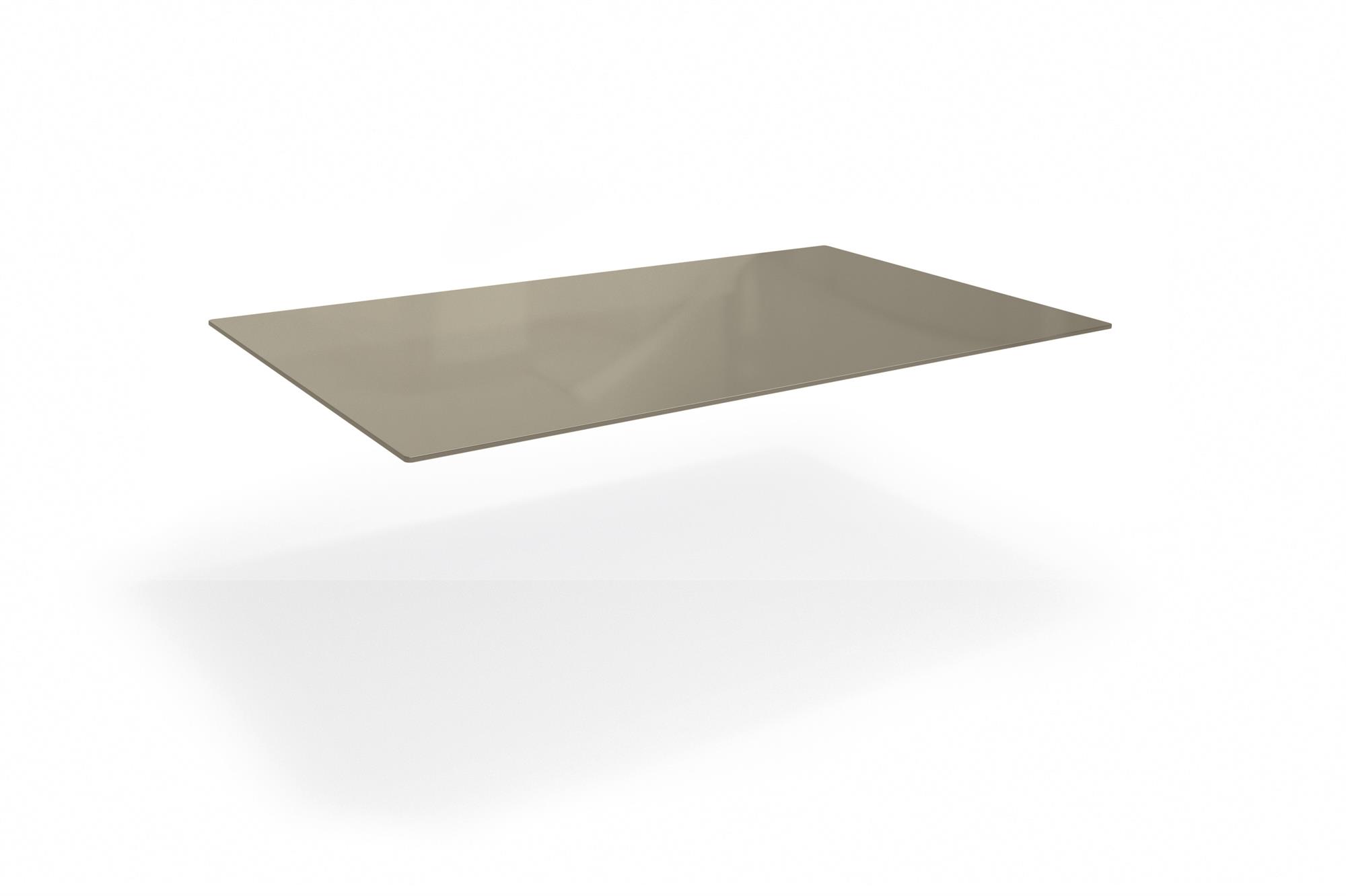 Tampo retangular de vidro