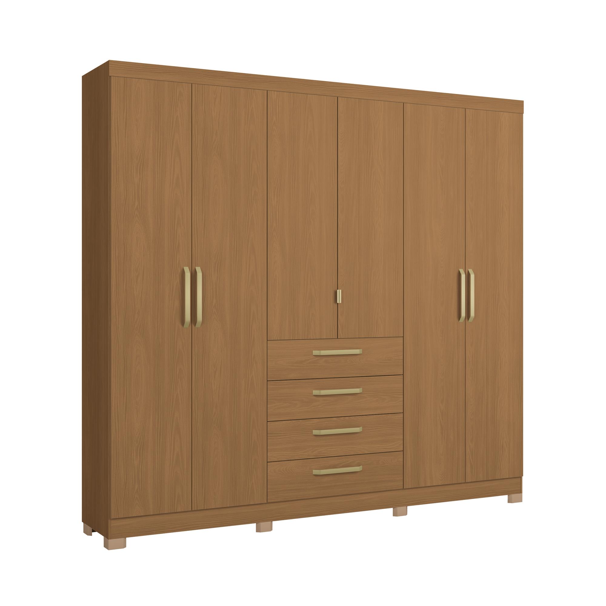 Roupeiro 6 portas | 4 gav. | com pés 