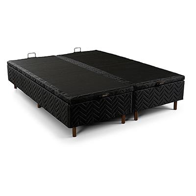 Box Baú Suede Preto