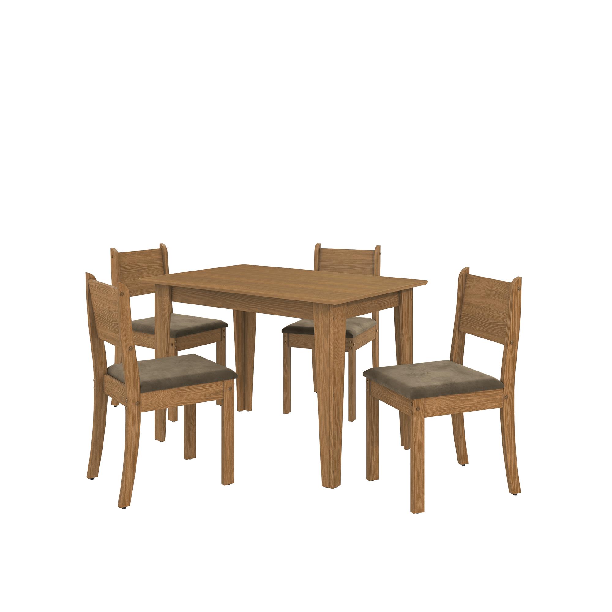 Conj Mesa Melina com 4 Cadeiras Cora